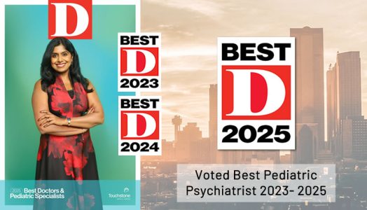 Voted best pediatric psychiatrist 2023-2025